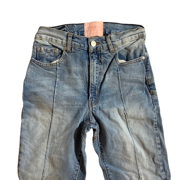 Revice Jeans Womens 26 Venus High Waist Cropped Lightyear Wash Star Skinny - Picture 3 of 10